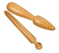 Gatuida 2 piezas Palos Masajeadores de Madera Herramienta de Acupresión Portátil Sticks Ergonómicos para Pies Manos y Cuerpo Madera Duradera y Suave Masaje Relajante Multifuncional