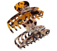 Gatuida 2 Piezas Pasador de leopardo pinza de pelo chicas Abrazadera guepardo Agarre Marrón clip de pinza de pelo clip de garra de cabello pasador de garra Hoja de acetato