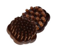 Gatuida 2 Piezas Peine de Madera con Anillo Metálico Peine de Dientes Anchos y para Masaje Capilar Cepillo Redondo para Raspar y Cuidar el Cabelludo Portátil y Duradero