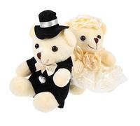 Gatuida 2 Piezas Peluche de Boda Adorable Decorativo con Falda de Encaje Celebraciones y Decoración Juguete Simulado