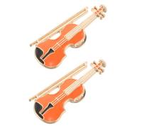 Gatuida 2 Piezas Pin de Solapa Violín Esmaltado Broche Instrumento Musical Emblema Metálico para Mochilas Sombreros y Bolsas Regalo para Concierto y Graduación