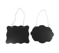 Gatuida 2 piezas Pizarra de Madera Colgante Doble Cara Tablero de Notas para Pared y Puerta Resistente y Ligera de Diseños Ola y Nube para Decoración Práctica Interior y Exterior