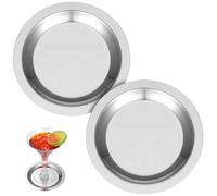 Gatuida 2 Piezas Posavasos Metálico para Botellas de Vino Diseño Antideslizante y Resistente al Calor Soporte Redondo de Acero Inoxidable para Proteger Mesas el Hogar y Cocina