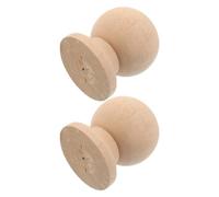 Gatuida 2 Piezas Remates de Madera Maciza Resistentes para de Valla y Escaleras Acabado Natural sin Tratar para Manualidades y Decoración de Muebles