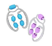 Gatuida 2 Piezas Rodillo para masaje de accesorios de spa masajeador de rodillo de masaje portátil masajeador de rodillos de mano yoga rueda de desplazamiento