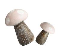 Gatuida 2 Piezas Setas de Resina Decorativas Figuras de Hongos Grandes y Pequeñas para Jardín y Micropaisaje Adornos Artísticos Duraderos para Decoración Interior y Exterior