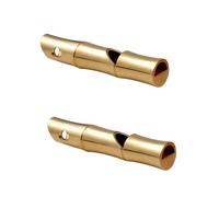 Gatuida 2 Piezas Silbato de Bambú de Latón Exquisito Silbatos de Seguridad para Acampar al Aire de Emergencia de Latón