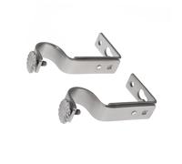 Gatuida 2 Piezas Soporte Ajustable para Barra de Cortina Resistente y Fácil de Instalar Compatible con Rieles y Visillos Acabado Mate Níquel para Salón y Dormitorio