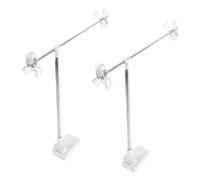 Gatuida 2 Piezas Soporte de Póster Magnético, Porta Carteles de Mesa, Acero Inoxidable, Forma T, Telescópico, Color Plata, para Mostrador de Tienda y Expositor de Oficina
