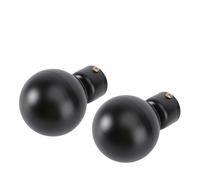 Gatuida 2 Piezas Soporte de riel de Cortina decoración casa sordina Accesorio fercho Curtain Pole Decorativo decoración del hogar Extremos de Barra de Cortina Hierro Forjado Black