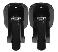 Gatuida 2 Piezas Soporte para Barra Cortina Autoadhesivo Clips Multipropósito Resistentes para Barras Tensores Soportes Duraderos Montaje sin Taladro Color Negro