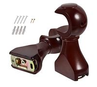 Gatuida 2 Piezas Soportes de Madera para Barra de Cortina Repuestos Resistentes y Duraderos Fáciles de Instalar Compatibles con Varillas para Ventanas y Puertas Marrón