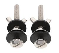 Gatuida 2 piezas Tornillos y Pernos para Asiento de Inodoro Acero Inoxidable y Goma Fijación Estable para Wc y Mecanismo de Descarga Compatibles con Inodoros Estándar