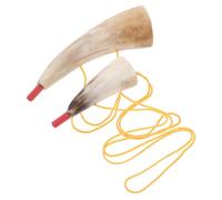 Gatuida 2 Piezas Trompeta Vikinga de Cuerno de Guerra Accesorio de Cuerno de Buey para Fiestas de Cosplay Medieval Instrumento Vikingo para Halloween y Festivales