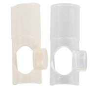 Gatuida 2 protectores de boquilla para soplador de aire de flauta, con clip, para director de viento, boquilla de soplado de flauta china, accesorio de entrenamiento, ayuda para la práctica de