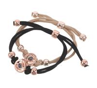 Gatuida 2 pulseras de promesa para pareja, pulseras luminosas con vibración para la comunicación, joyería para relaciones a distancia para novios.