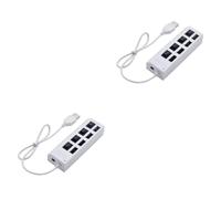 Gatuida 2 Uds 4 Hub USB Unidad Flash USB Hub Conector De Dispositivo USB Puerto USB Alta Adaptador De Corriente Divisor USB Adaptador USB Dispensador Computadora