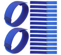 Gatuida 20 Correas Elásticas Ajustables para Botas de Mascotas, Accesorios Antideslizantes para Perros, Protección para Patas, 20 Piezas Color Azul Oscuro para Uso Exterior