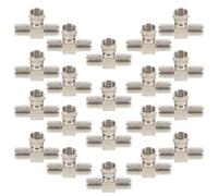 Gatuida 20 Piezas Adaptador Tipo Coaxial con Divisor de Señal Tv Macho Doble Hembra Acoplador para Cable Antena Compatible con Sistemas Interiores y Conexión Rápida