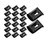 Gatuida 20 Piezas Clip para Cinta Métrica Negro de Acero Diseño Elástico Trasero para Sujeción Segura y Acceso Mano en Construcción y Renovación