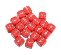 Gatuida 20 Piezas Dados De Fracción Dados Traviesos Accesorio para Juegos De Cartas Dados Solidos Adorno De Dados Jugando a Los Dados Juego De Dados De Barra Dados De Juguete Acrílico Rojo