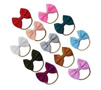 Gatuida 20 piezas Diademas Elásticas para Bebés de Lazos Adorables para Niñas Accesorios de Cabello Infantiles Hechos de Material Duradero para Cumpleaños y Fotografía Color Aleatorio