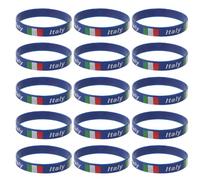 Gatuida 20 Unidades Pulseras Ligeras Bandera Nacional de Silicona y Resistentes al Agua para Aficionados al Fútbol Ideales para Recuerdos de Cumpleaños y Eventos Deportivos Largos