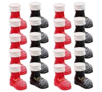 Gatuida 20 Zapatos de Papá Noel en Miniatura: Modelo de minizapatos navideños para Manualidades, Accesorios para Casas de muñecas, Manualidades navideñas, decoración de Mesa.