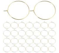 Gatuida 200 Anillos Identificadores para Copas de Vino de 25 MM Marcadores Reutilizables de Bebidas Metálicos Dorados para Bodas Fiestas y Eventos Accesorios Colgantes para Vasos