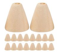 Gatuida 200 Cuentas de Madera Natural Cónicas 16X14 MM para Manualidades Cuentas Espaciadoras con Agujero Grande para Pulseras Collares y DIY Artesanía Rústica