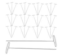 Gatuida 200 piezas Metal T Shaped Wig Needles Reusable Blocking Pins For Hair Extensions With Portable Storage Box Durable Iron Pins For Styling And Display