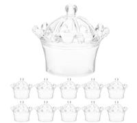 Gatuida 24piezas Mini Cajas de Transparentes Cajas Pequeñas de Plástico para Dulces y Regalos para Decoración de Bodas y Fiestas de Princesas