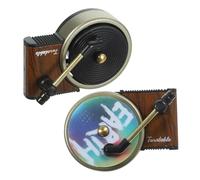 Gatuida 2juegos Ambientador Coche Clip Ventilación Diseño Giratorio Retro Tocadiscos Fragancia Duradera Pack Amantes Música y Conducción