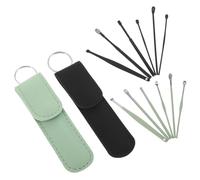 Gatuida 2juegos Exprimidor De Acero Inoxidable Para Orejas Kit De Limpieza De Cerumen Herramientas Juego De Palillos De Oídos Reutilizables Para Cuidado Personal y Higiene De Oídos