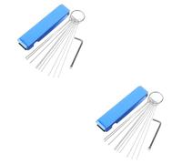 Gatuida 2juegos Kit De Limpieza De Carburadores De Motocicletas Juego De Herramientas De Agujas y Cepillos Para Detalles Intrincados Mantenimiento De Carburetores