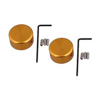 Gatuida 2juegos Sombrero De Guitarra Eléctrica Dorado Tapones Para Pedales De Efectos De Guitarra Tapa y Tornillos Adecuado Para Escenario De Ensayo