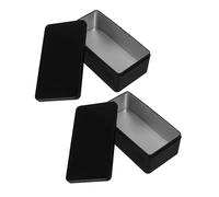 Gatuida 2piezas Caja de Té de Hojalata Caja de Almacenamiento Metálica para Dulces Recuerdos de Boda y Dinero Recipientes Decorativos Vintage con Tapa Segura