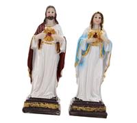 Gatuida 2piezas Estatuas Religiosas Decoración Virgen María y Padre De Jesús Figura Navideña De y María Decoración Bíblica Cristiana para Mesas y Estantes