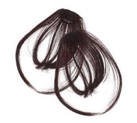 Gatuida 2piezas Extensiones De Cabello Flequillo Falso Para Mujer Postizo Clip Flequillo Falso Natural Para Cosplay y Presentaciones