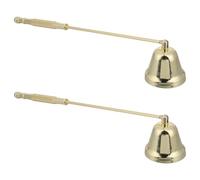 Gatuida 2piezas Extintor de Velas de Campana Navideña Herramienta para Apagar Mechas de Hierro Accesorios para Control de Fuego de Velas de Té y Frasco