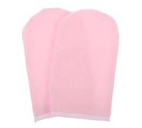 Gatuida 2piezas Guantes Para Parafina Spa Manoplas Térmicas Reutilizables Con Aislamiento Para Cera Caliente Protección y Cuidado De Manos Salones De Belleza De Rosa Con Borde Blanco