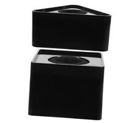 Gatuida 2piezas Micrófonos Cuadrados Triangulares y Cúbicos para Entrevistas Logotipo Estación de Micrófono para Uso Profesional Estudios de Radio