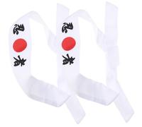 Gatuida 2piezas Pañuelo Ninja Diadema Japonesa De Chef Bandana De Karate Negra Diadema Decorativa Estampado Ninja Para Uso Diario Para Actividades Al Aire