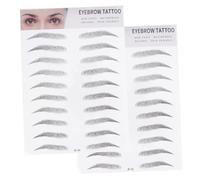 Gatuida 2piezas Pegatinas De Cejas Imitación Natural Para Hombre Mujer Unidades Negro Herramienta Fácil y Rápida Para Transferencia y Relleno De Cejas Escasas