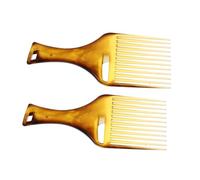 Gatuida 2piezas Peine Afro De Dientes Anchos Peine De Plástico Para Cabello Rizado y Grueso Diseño Elegante