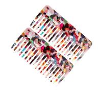 Gatuida 2piezas Peine Antiestático de Acetato Desenredante para Cabello Rizado de Peines para Mujeres para Peinar el Pelo Mojado o Secado