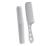 Gatuida 2piezas Peines para Cortar el Pelo de Acero Peine de Peluquería Antiestático para Peinar el Cabello Herramienta de Barbería para Peinar el Cabello