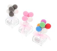 Gatuida 3 Botellas Decorativas para Perfume de Coche, Frascos para Aceites Esenciales Automotrices, Botellas de Almacenamiento Diseño de Globos en Colores Multicolor, y Ambientador