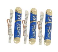 Gatuida 3 Juegos De Mezuzá con Sello Mesiánico: Mezuzá Judía De 10,4 Cm con Pergamino Incluido, Estuche De Metal con Pergamino, Decoración Hebrea, Bendición para La Casa De La Familia