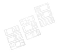 Gatuida 3 Juegos de Plantillas de Diario Reutilizables de Plástico Juego de Plantillas para Planificador y Dibujo para Scrapbooking y Pintura para Agenda Diaria y Hábitos